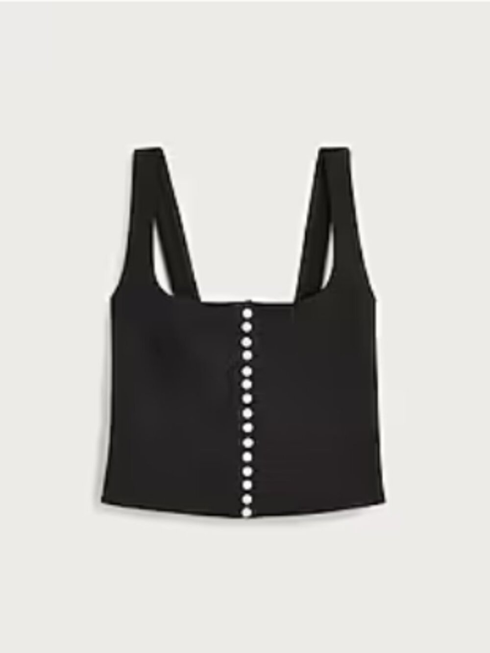 NWT J.Crew Corset Top in Stretch Ponte, Black, Medium